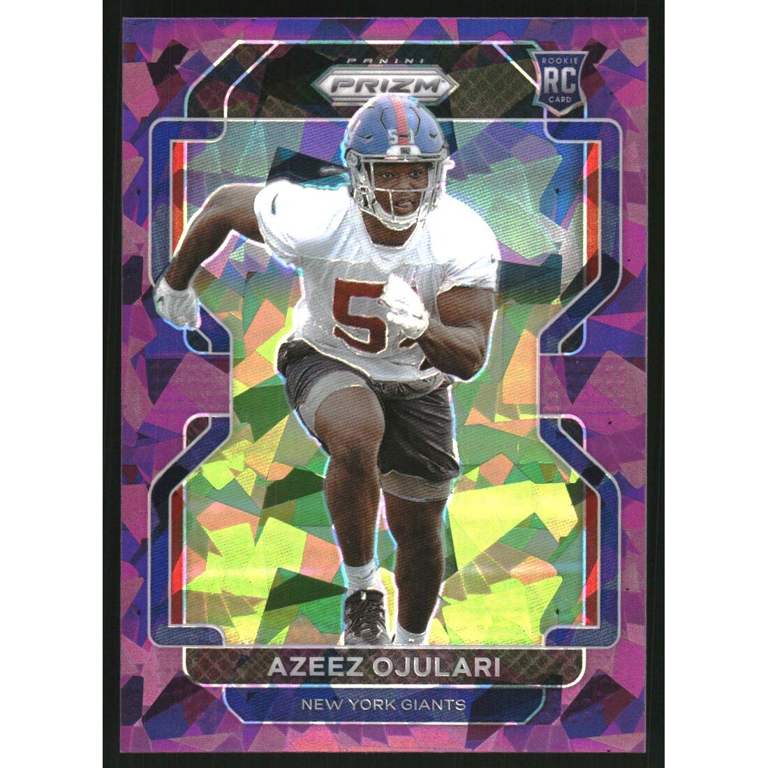 2021 Panini Prizm Prizms Purple Ice #386 Azeez Ojulari. rookie card picture