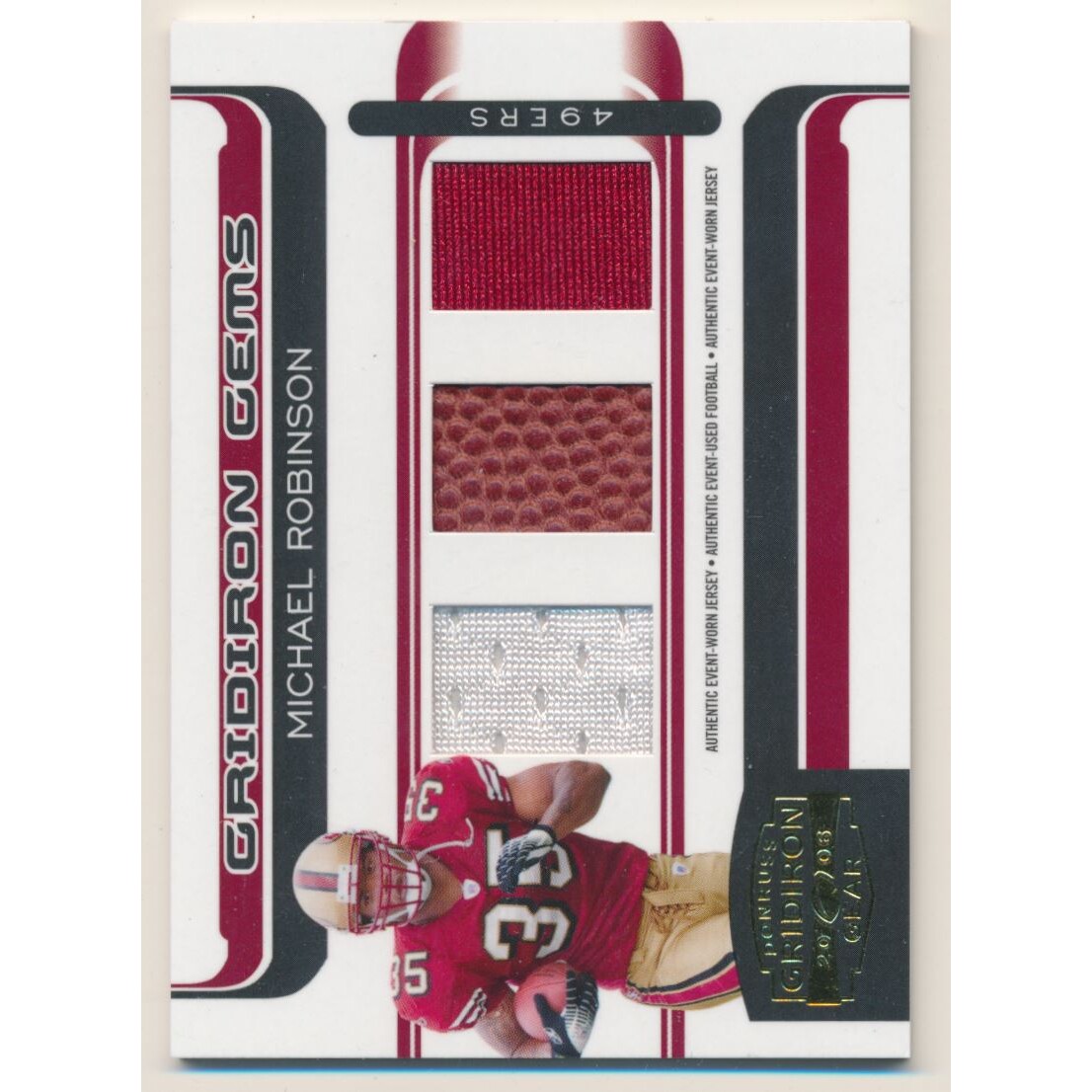 2006 Donruss Gridiron Gear Rookie Jerseys Trios #220 Michael Robinson. rookie card picture