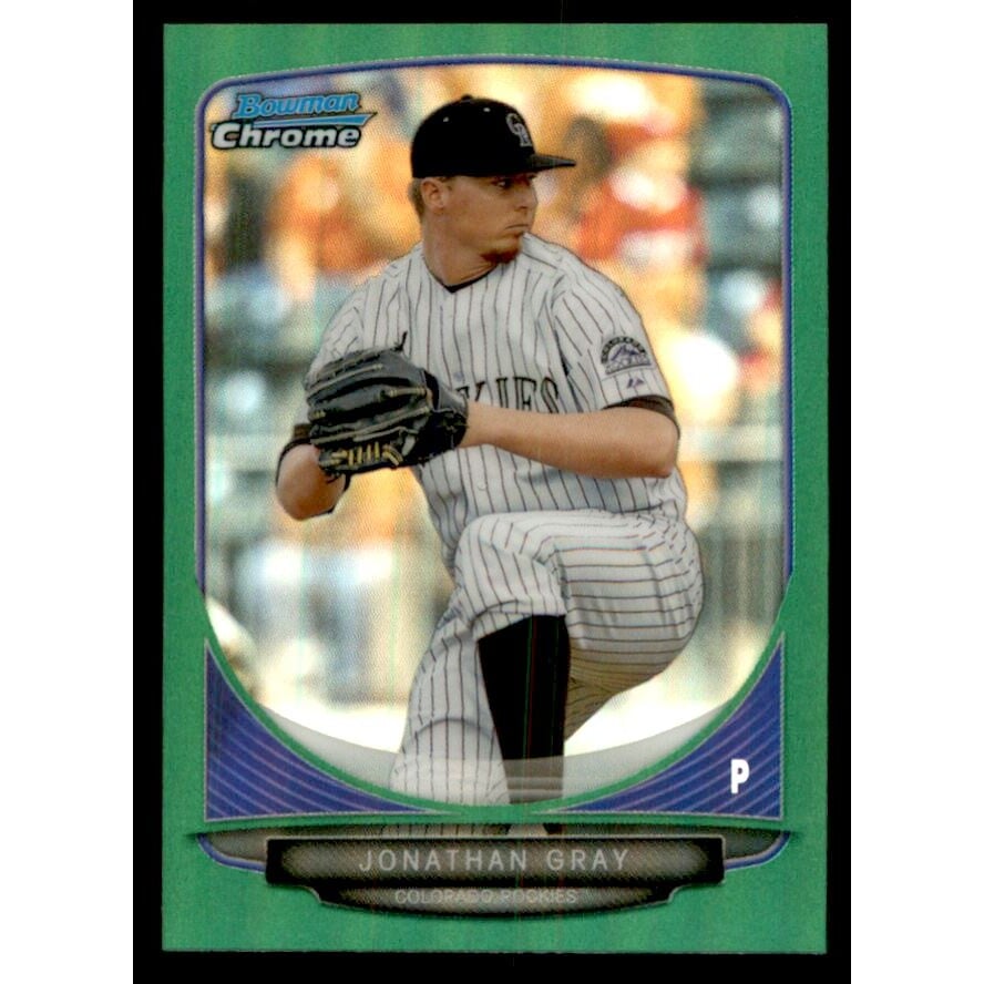 2013 Bowman Chrome Mini Green Refractors #310 Jonathan Gray. rookie card picture