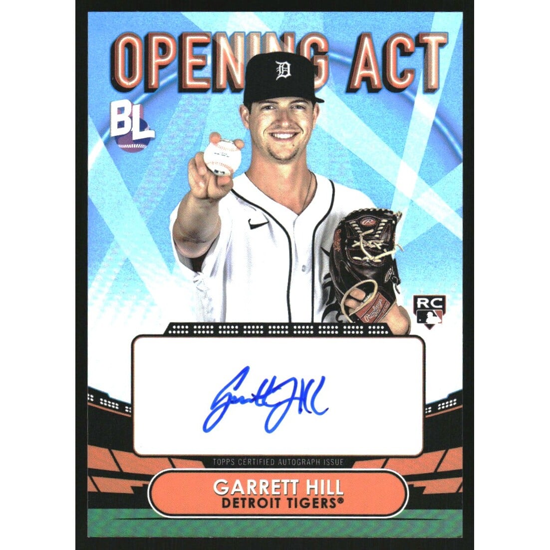 2023 Topps Big League Opening Act Autographs #OAAGHI Garrett Hill. rookie card picture