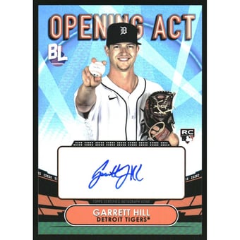 2023 Topps Big League Opening Act Autographs #OAAGHI Garrett Hill