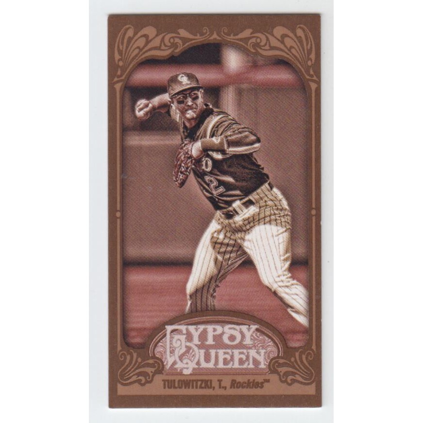 2012 Topps Gypsy Queen Mini Sepia #69 Troy Tulowitzki. rookie card picture