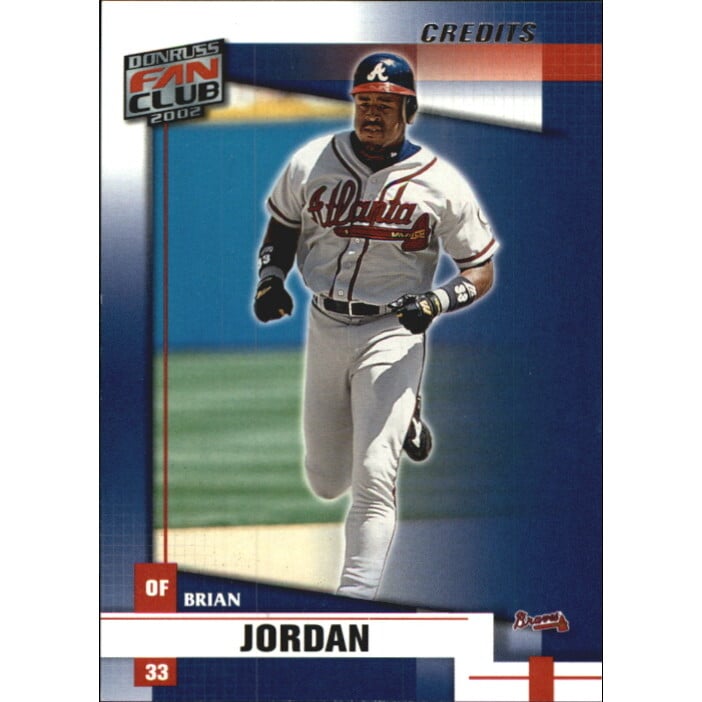 2002 Donruss Fan Club Credits #135 Brian Jordan. rookie card picture