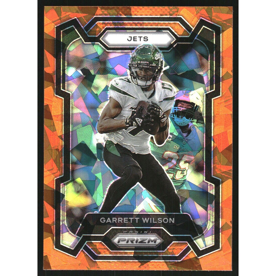 2023 Panini Prizm Prizms Orange Ice #233 Garrett Wilson