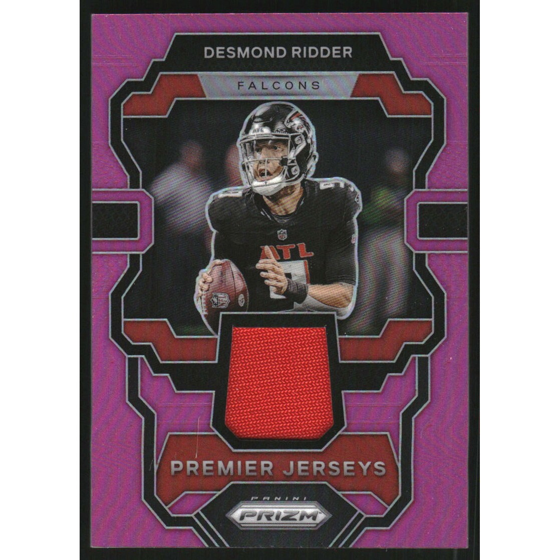 2023 Panini Prizm Premier Jerseys Pink #29 Desmond Ridder. rookie card picture