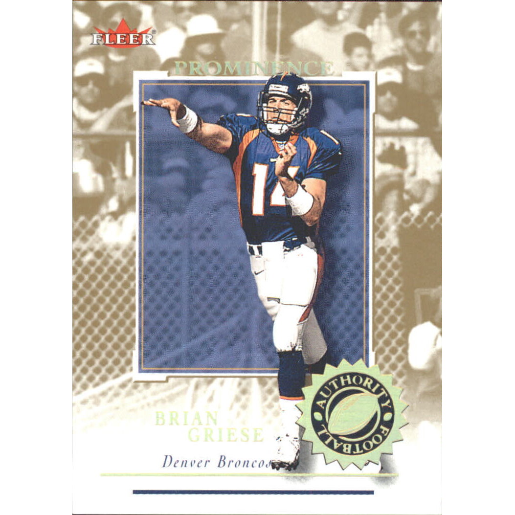 2001 Fleer Authority Prominence 125 #40 Brian Griese