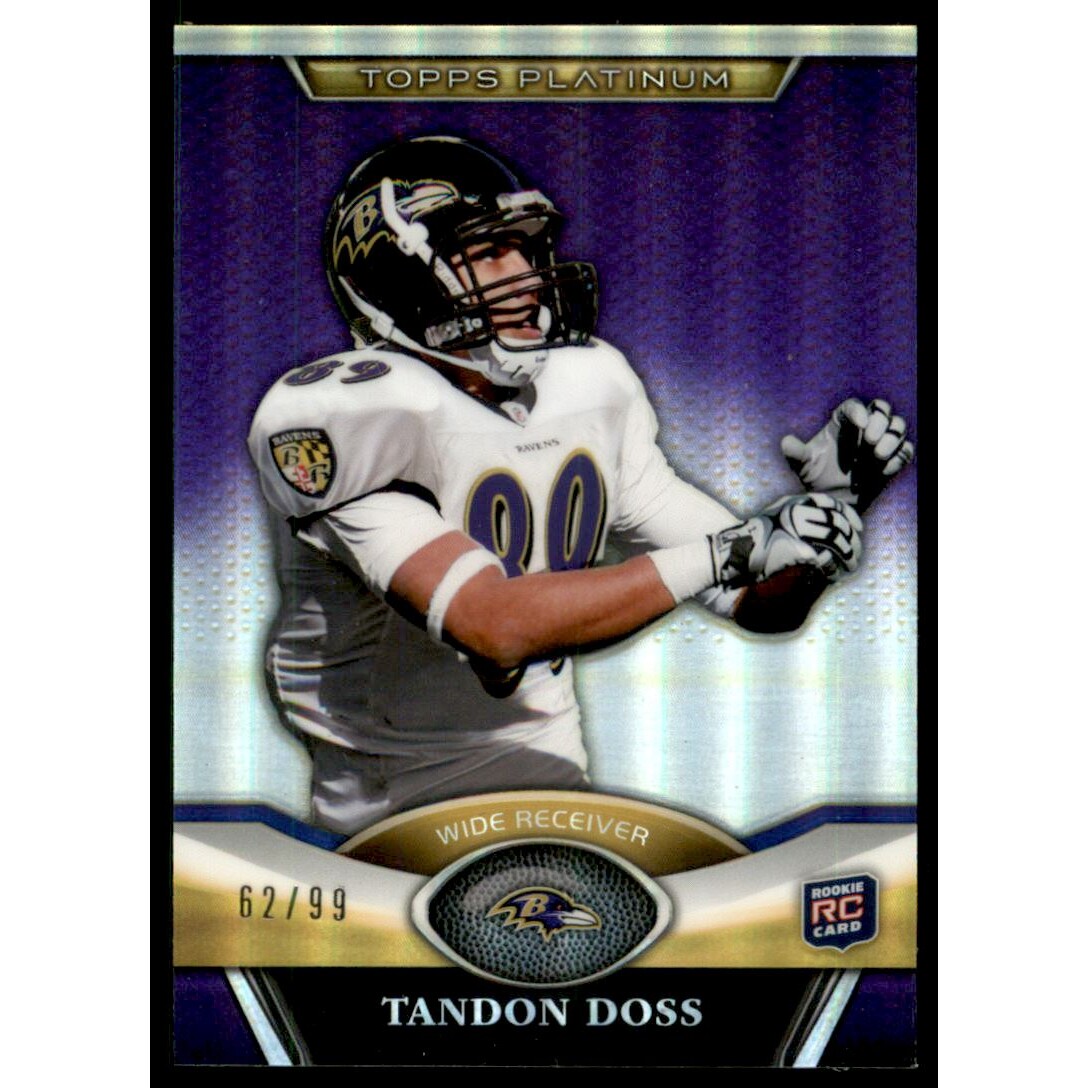 2011 Topps Platinum Purple Refractors #28 Tandon Doss. rookie card picture