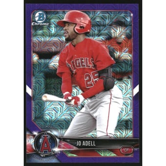 2018 Bowman Chrome Mega Box Prospects Purple Refractors #BCP136 Jo Adell