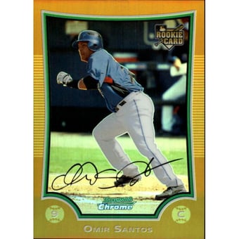 2009 Bowman Chrome Draft Gold Refractors #BDP42 Omir Santos