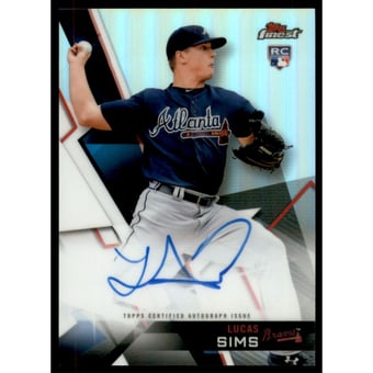 2018 Finest Autographs #FALSI Lucas Sims