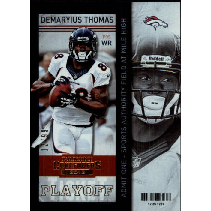 2013 Panini Contenders Playoff Ticket #15 Demaryius Thomas 2013 Panini Contenders Playoff Ticket #15 Demaryius Thomas