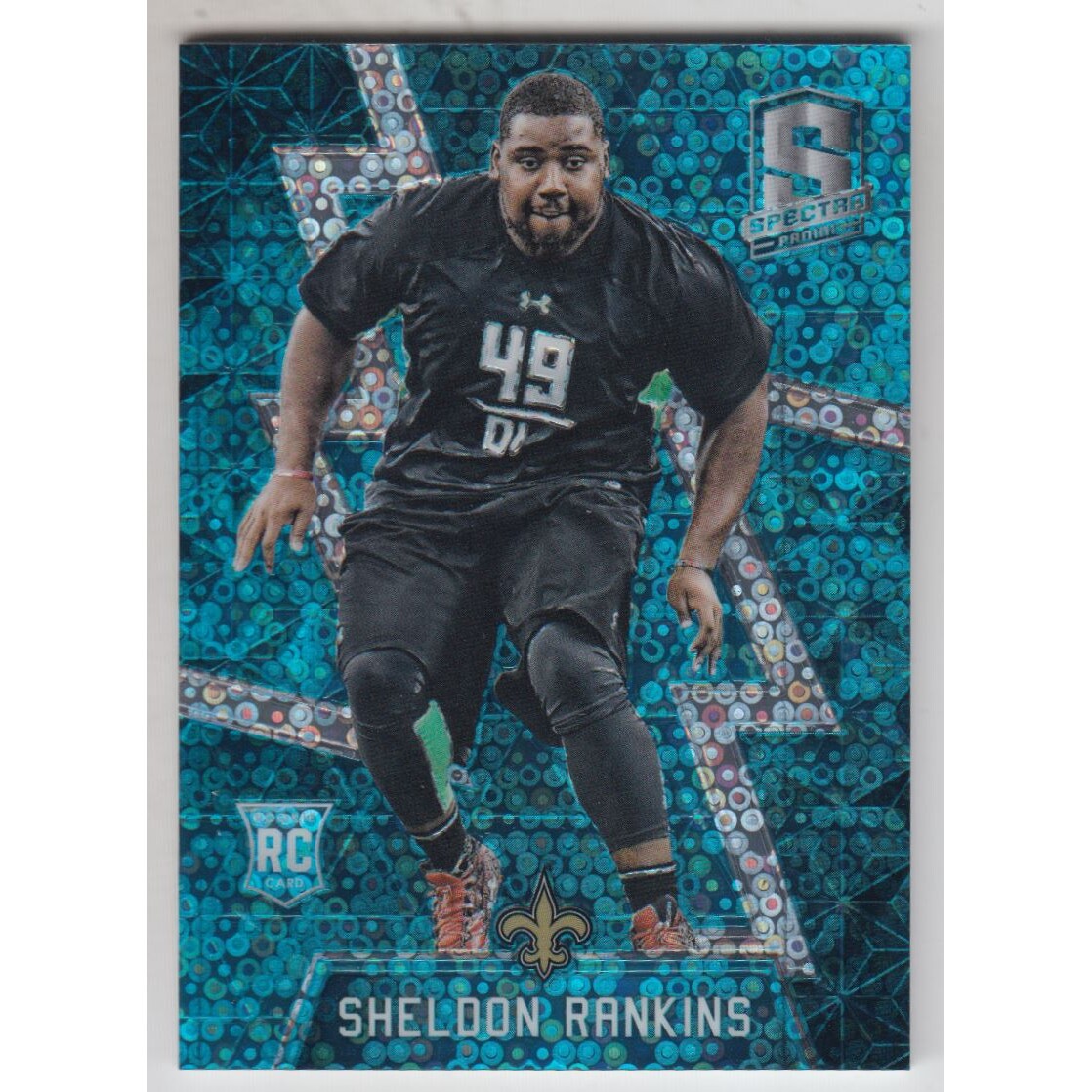 2016 Panini Spectra Neon Blue #144 Sheldon Rankins. rookie card picture