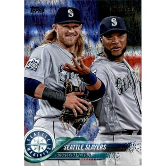 2018 Topps Factory Set Foilboard #205 Seattle Slayers/Robinson Cano/Kyle Seager