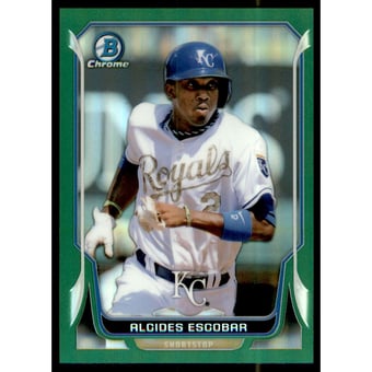 2014 Bowman Chrome Green Refractors #207 Alcides Escobar