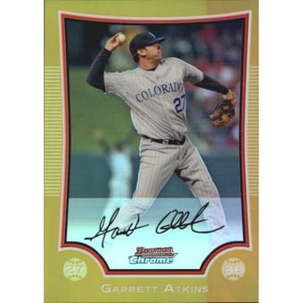 2009 Bowman Chrome Gold Refractors #55 Garrett Atkins
