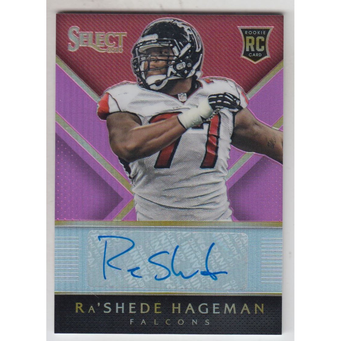 2014 Select Rookie Autographs Prizm Fuchsia #RARH Ra'Shede Hageman/199