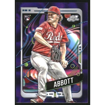 2024 Topps Cosmic Chrome Purple Nebula Refractors #41 Andrew Abbott