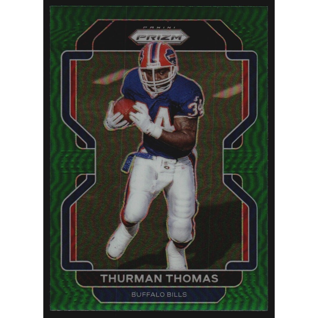 2021 Panini Prizm Prizms Green #123 Thurman Thomas. rookie card picture