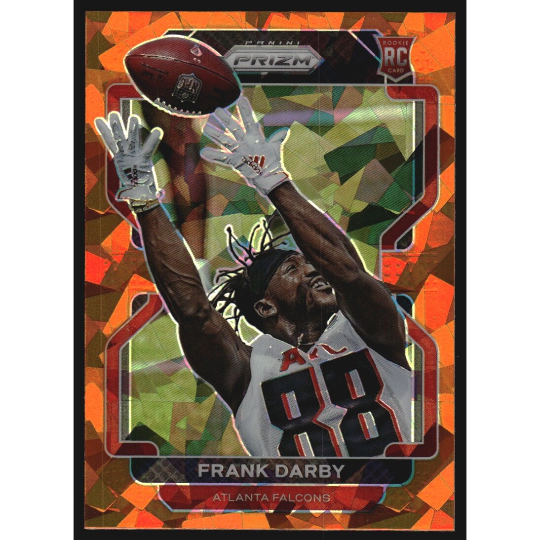 2021 Panini Prizm Prizms Orange Ice #406 Frank Darby. rookie card picture