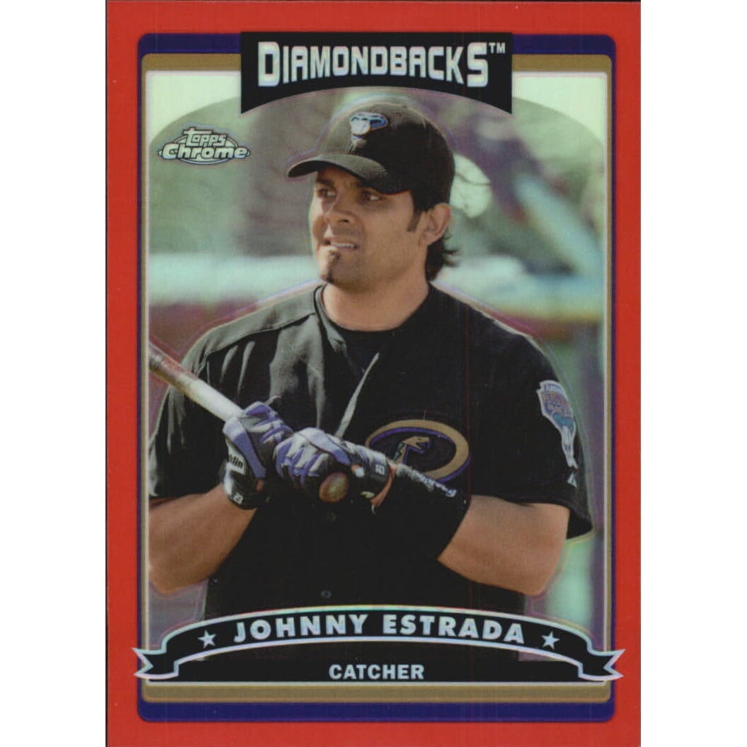 2006 Topps Chrome Red Refractors #222 Johnny Estrada. rookie card picture