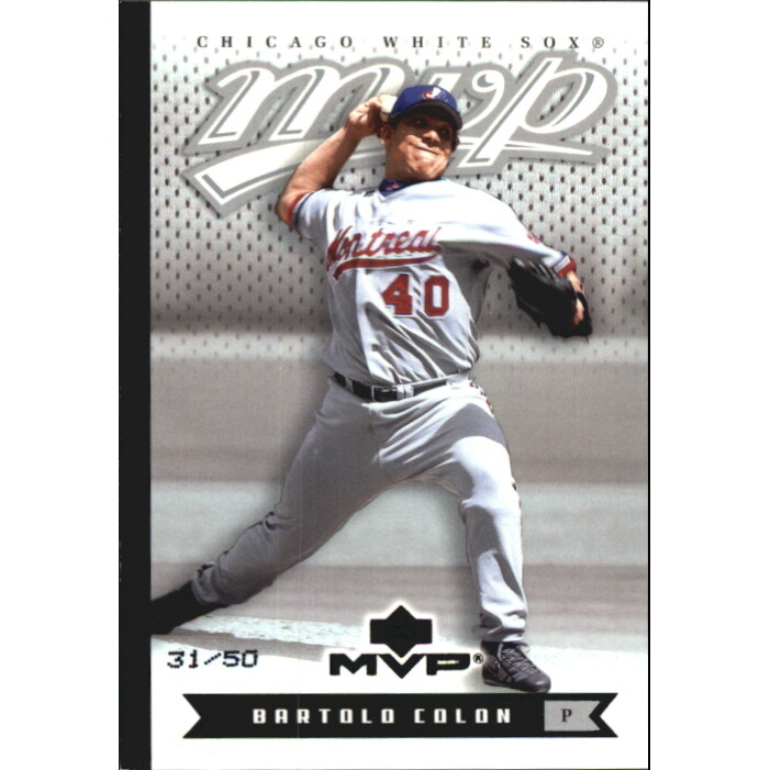 2003 Upper Deck MVP Black #119 Bartolo Colon. rookie card picture