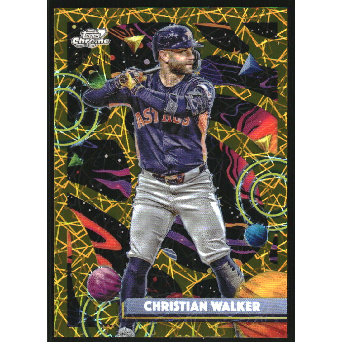 2025 Topps Cosmic Chrome Gold Interstellar Refractors #33 Christian Walker. rookie card picture