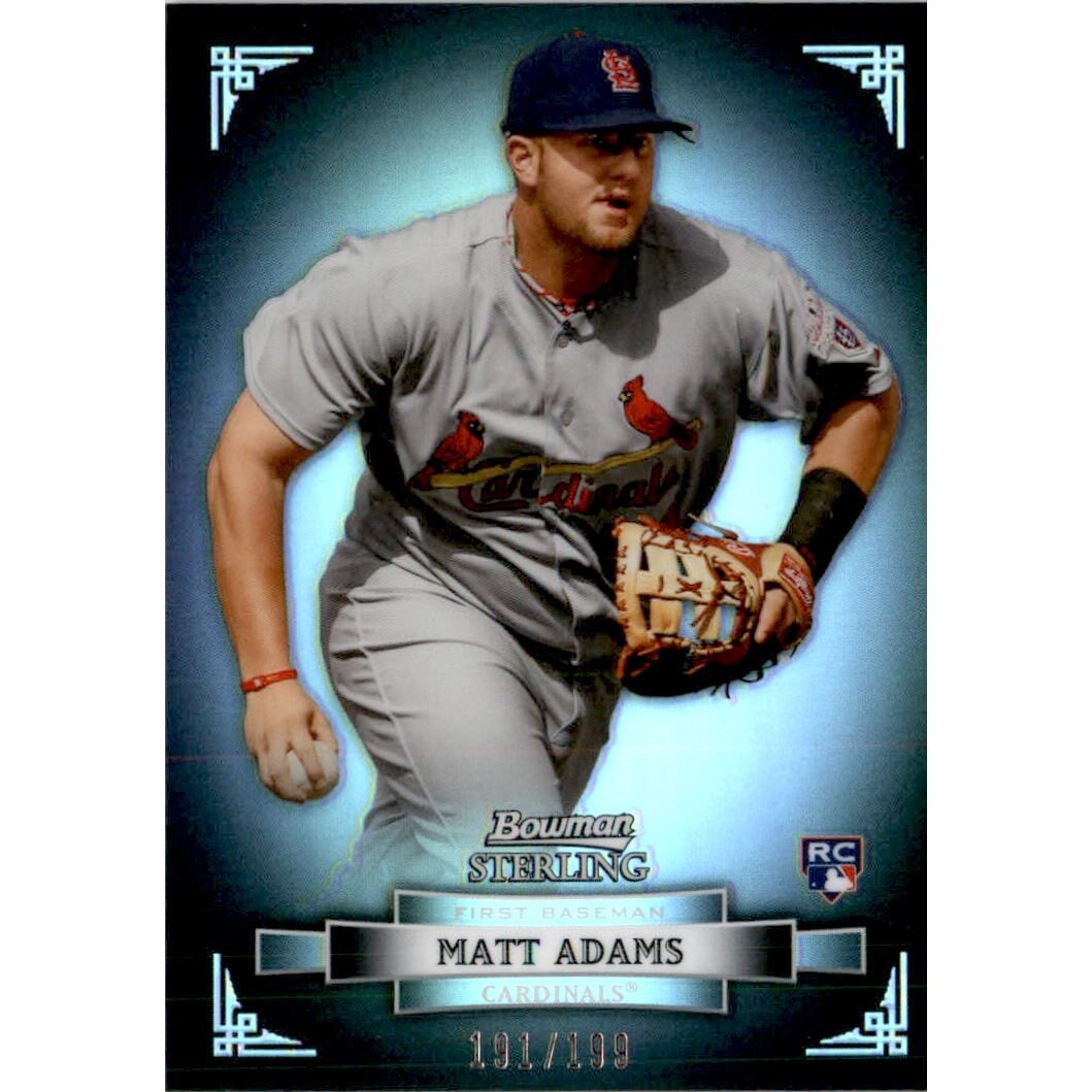 2012 Bowman Sterling Refractors #41 Matt Adams. rookie card picture