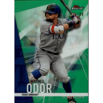 2017 Finest Green Refractors #78 Rougned Odor
