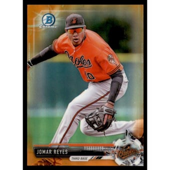2017 Bowman Chrome Mini Prospects Orange Refractors #BCP137 Jomar Reyes