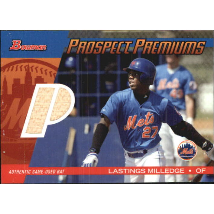 2004 Bowman Draft Prospect Premiums Relics #LM Lastings Milledge Bat A. rookie card picture