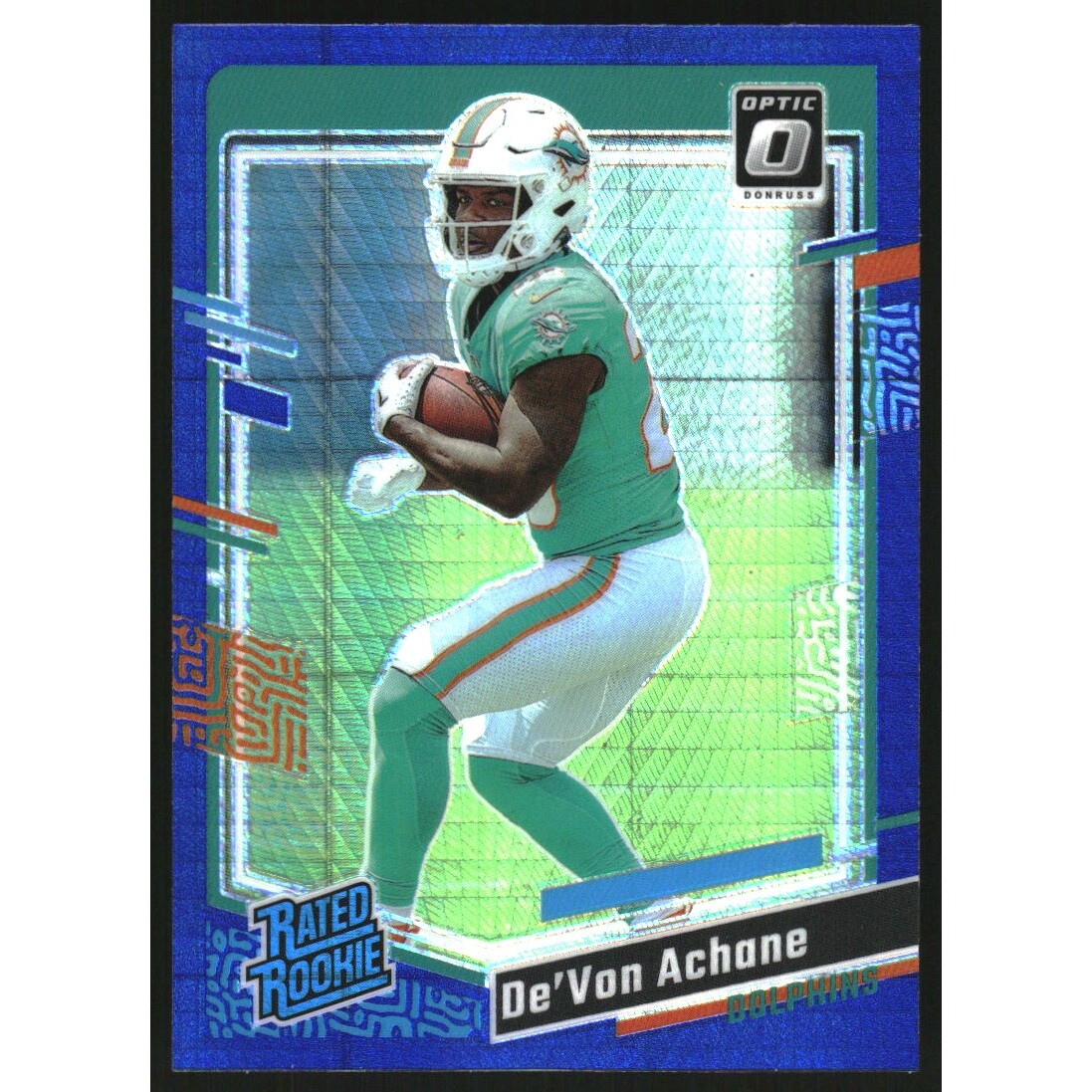 2023 Donruss Optic Blue Hyper #269 De'Von Achane RR