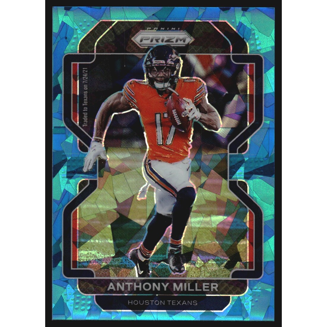 2021 Panini Prizm Prizms Blue Ice #158 Anthony Miller