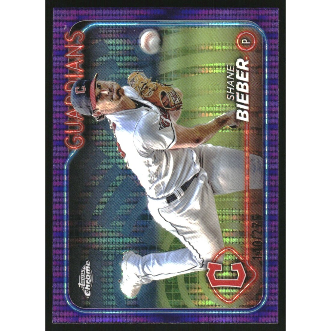 2024 Topps Chrome Purple Sonar Refractors #149 Shane Bieber