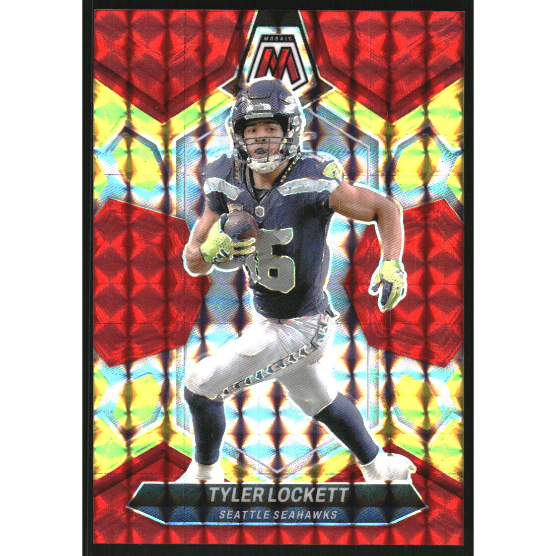 2024 Panini Mosaic Mosaic Choice Fusion Red and Yellow #200 Tyler Lockett