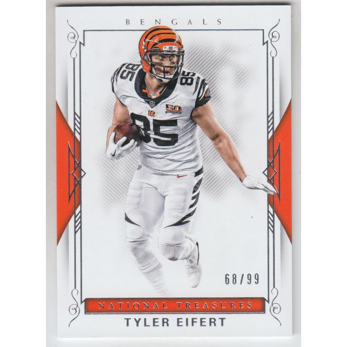 2017 Panini National Treasures #94 Tyler Eifert. rookie card picture