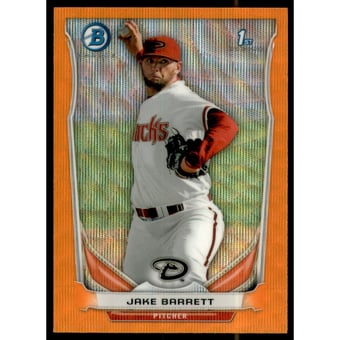 2014 Bowman Chrome Prospects Orange Wave Refractors #BCP11 Jake Barrett