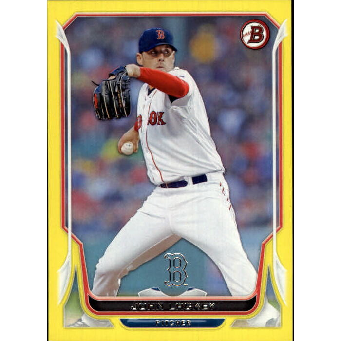 2014 Bowman Yellow #69 John Lackey. rookie card picture