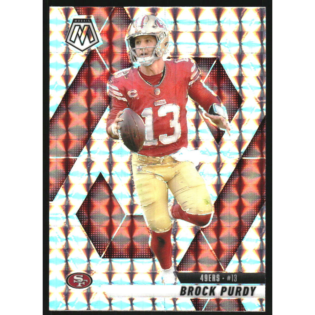 2025 Panini Mosaic Mosaic #221 Brock Purdy. rookie card picture
