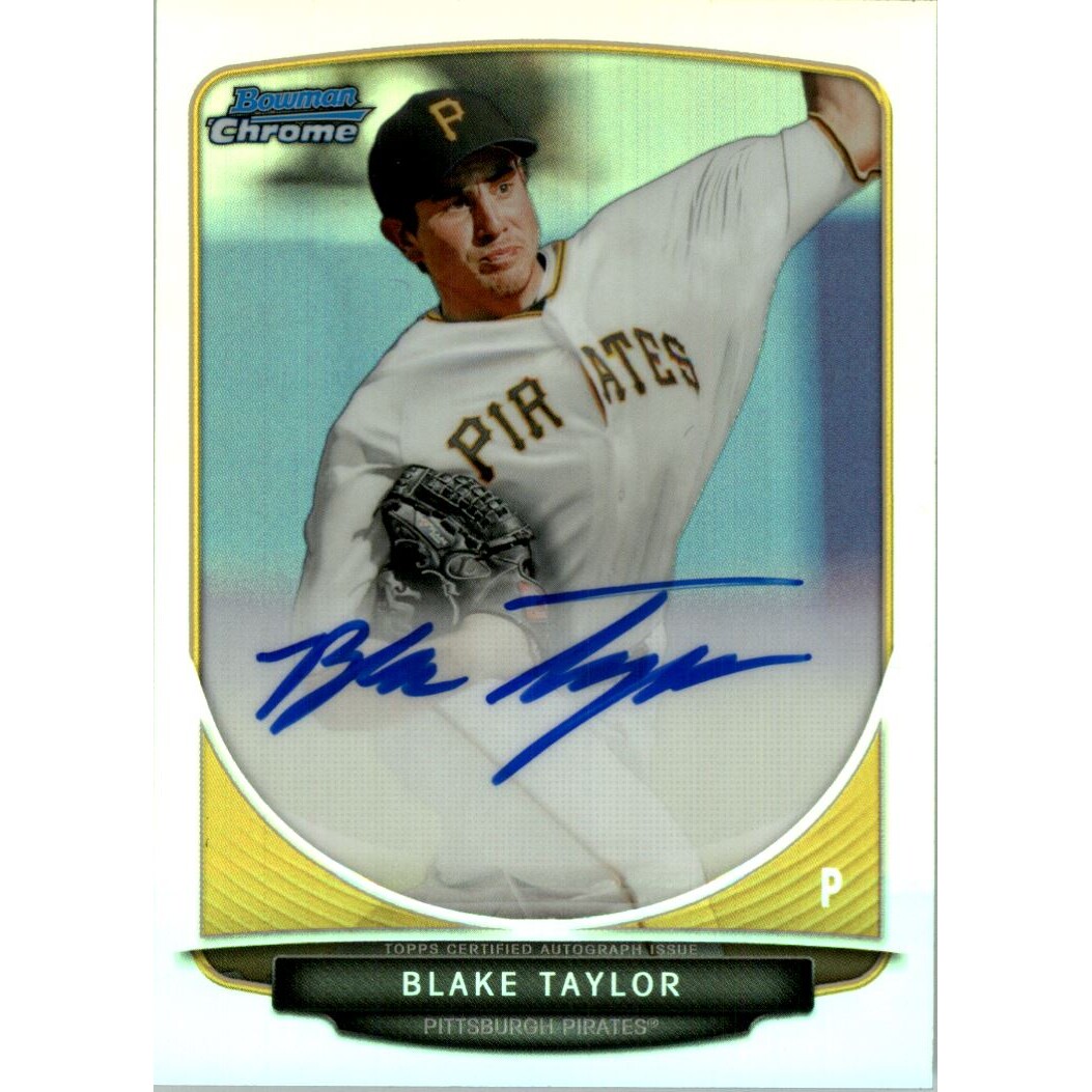 2013 Bowman Chrome Draft Draft Pick Autographs Refractors #BT Blake Taylor. rookie card picture
