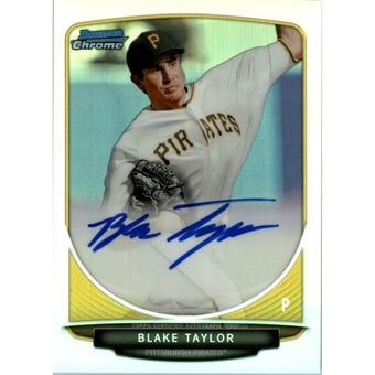 2013 Bowman Chrome Draft Draft Pick Autographs Refractors #BT Blake Taylor
