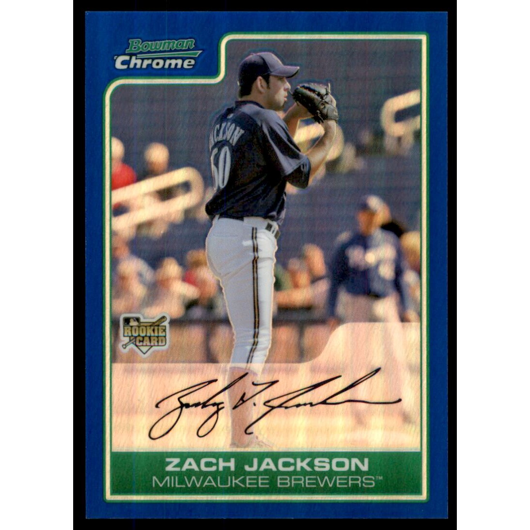 2006 Bowman Chrome Draft Blue Refractors #39 Zach Jackson. rookie card picture