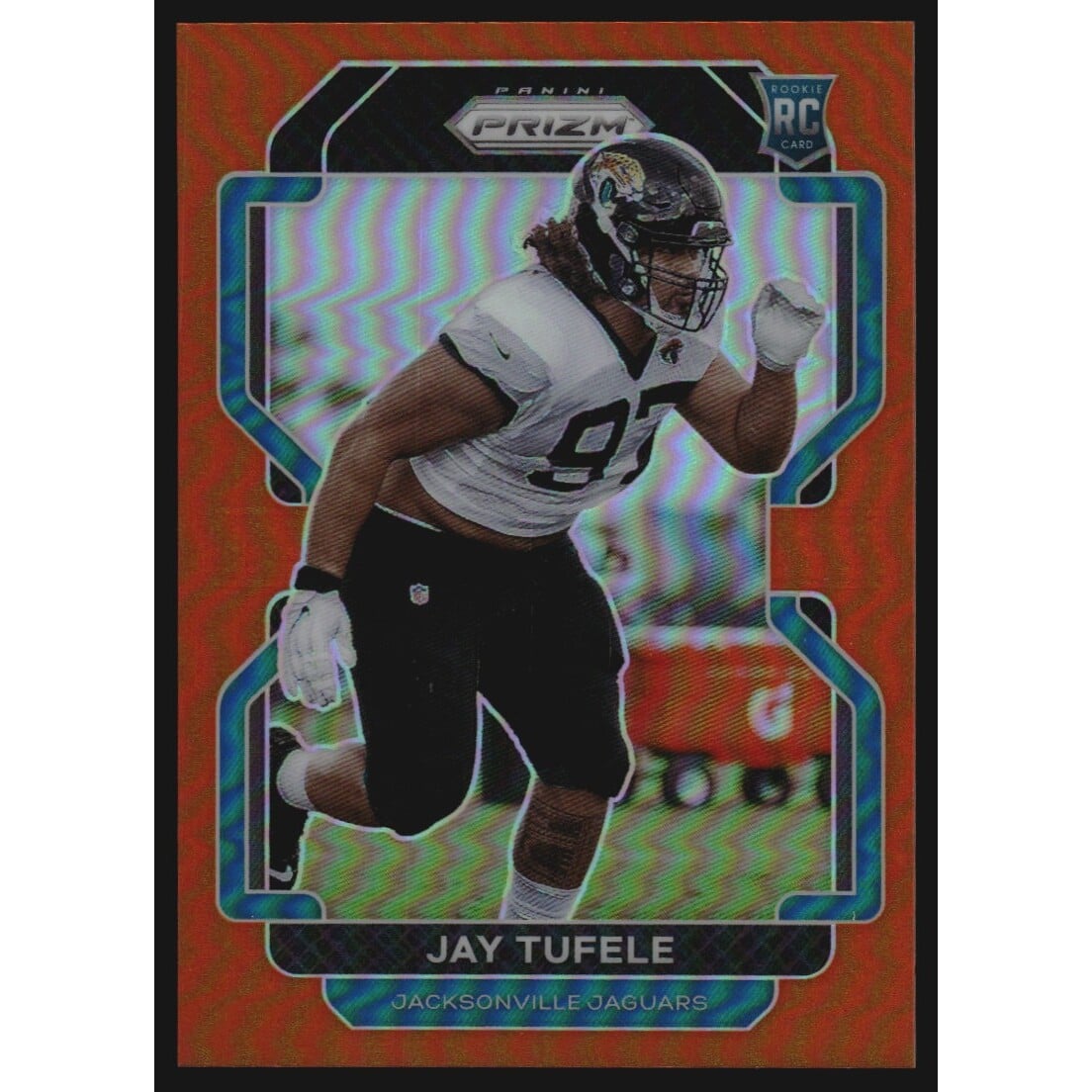 2021 Panini Prizm Prizms Orange #440 Jay Tufele. rookie card picture