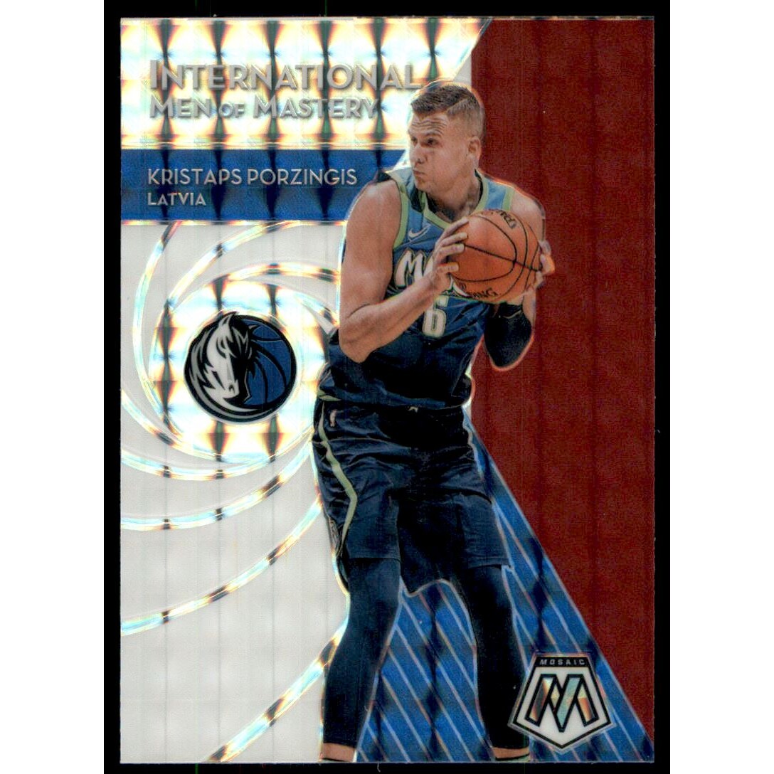2019-20 Panini Mosaic International Men of Mastery Mosaic #14 Kristaps Porzingis