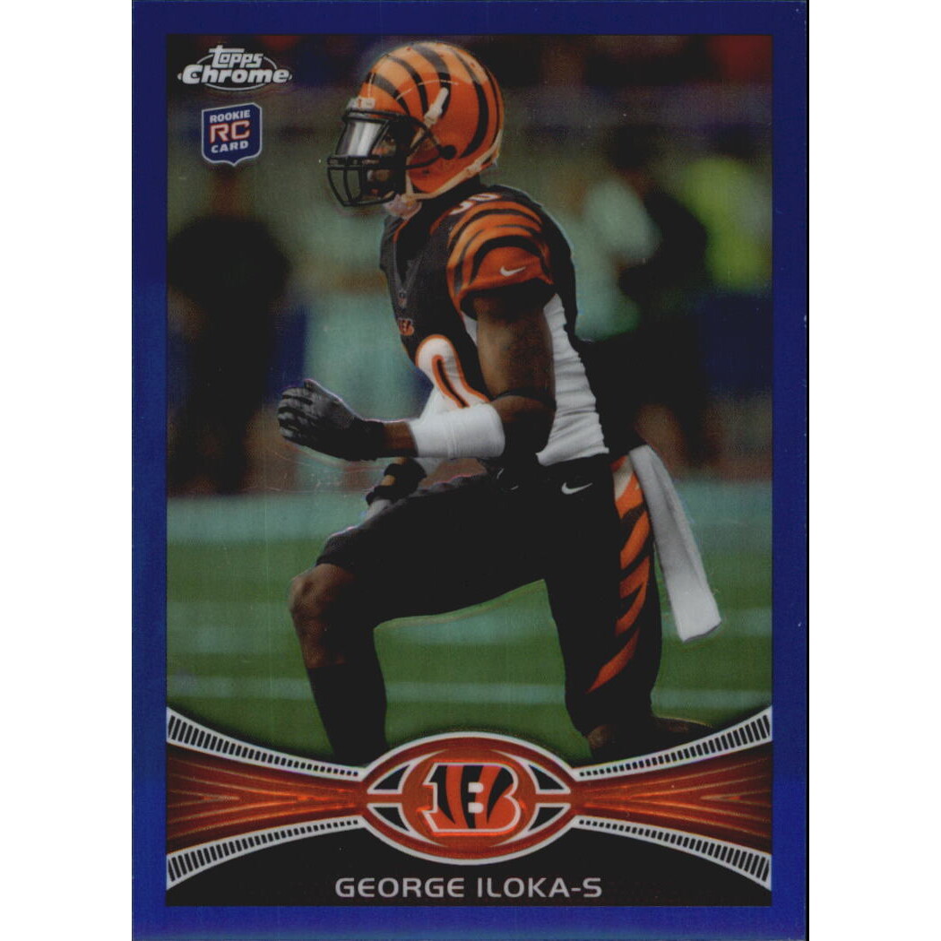 2012 Topps Chrome Blue Refractors #205 George Iloka. rookie card picture