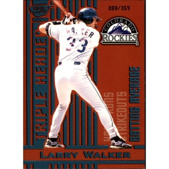 2000 Revolution Triple Header Platinum Blue #5 Larry Walker