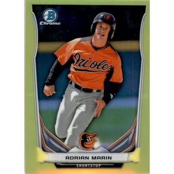 2014 Bowman Chrome Mini Factory Set Yellow Refractors #153 Adrian Marin