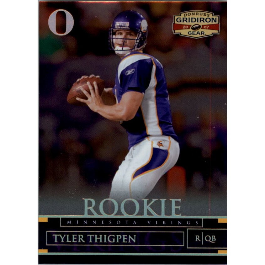 2007 Donruss Gridiron Gear Gold Holofoil O's #197 Tyler Thigpen. rookie card picture