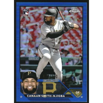 2023 Topps Chrome Blue Refractors #67 Canaan Smith-Njigba