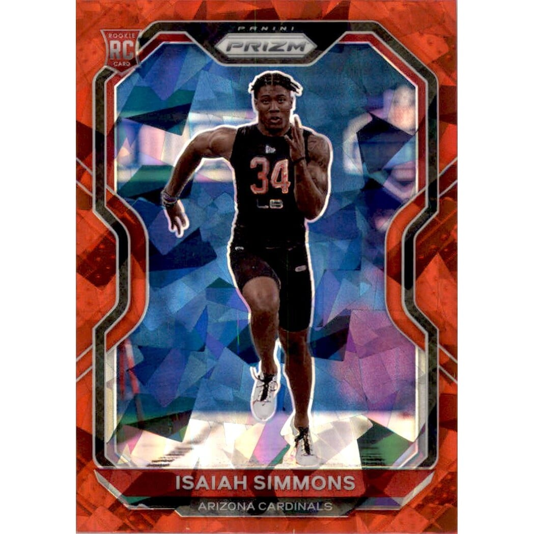 2020 Panini Prizm Prizms Red Ice #323 Isaiah Simmons. rookie card picture