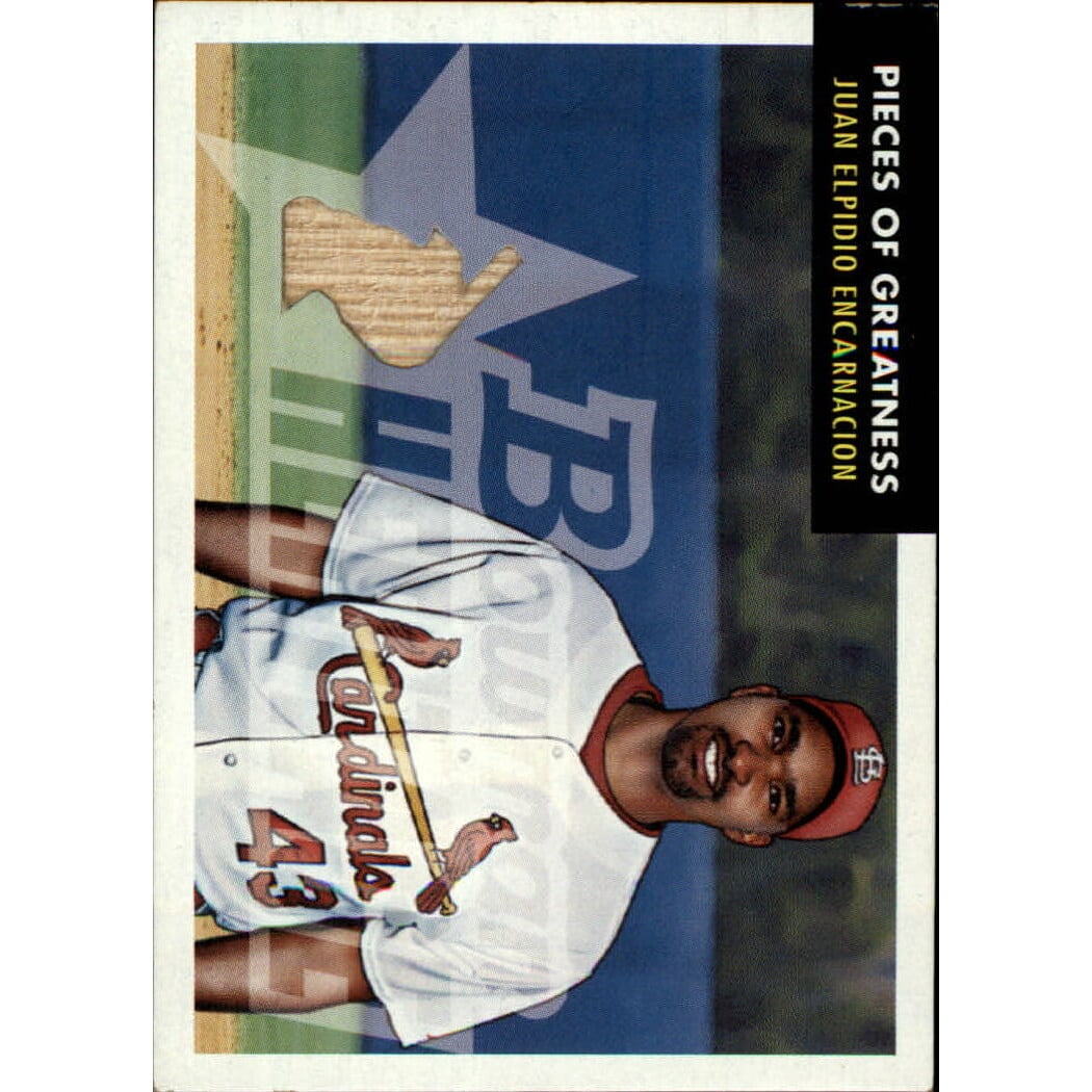 2007 Bowman Heritage Pieces of Greatness #JE Juan Encarnacion Bat B. rookie card picture